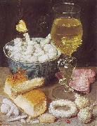 Georg Flegel Stilleben mit Brot und Zuckerwerk oil